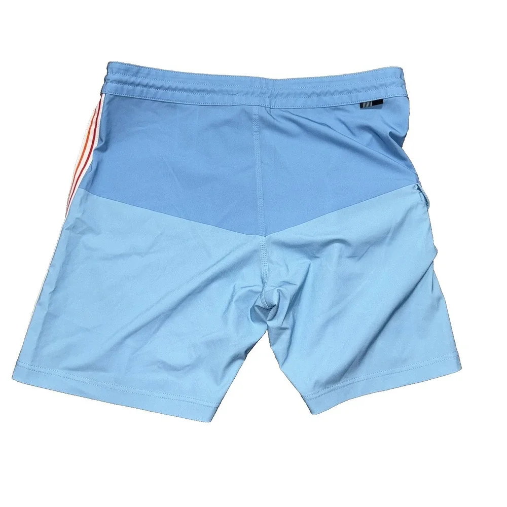 Vissla Mens 34 The Trip Heritage Boardshorts Blue Pocket Swim Trunks Surf Shorts